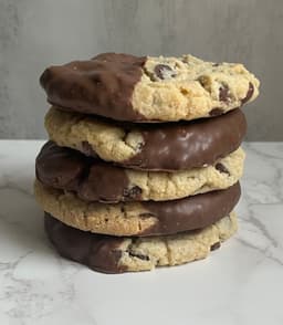 Chocolate dipped Chocolate Chip Cookies